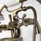Kingston Brass KS227AB Deck Mount Clawfoot Tub Faucet with Hand Shower, Antique Brass KS227AB - alternate 3